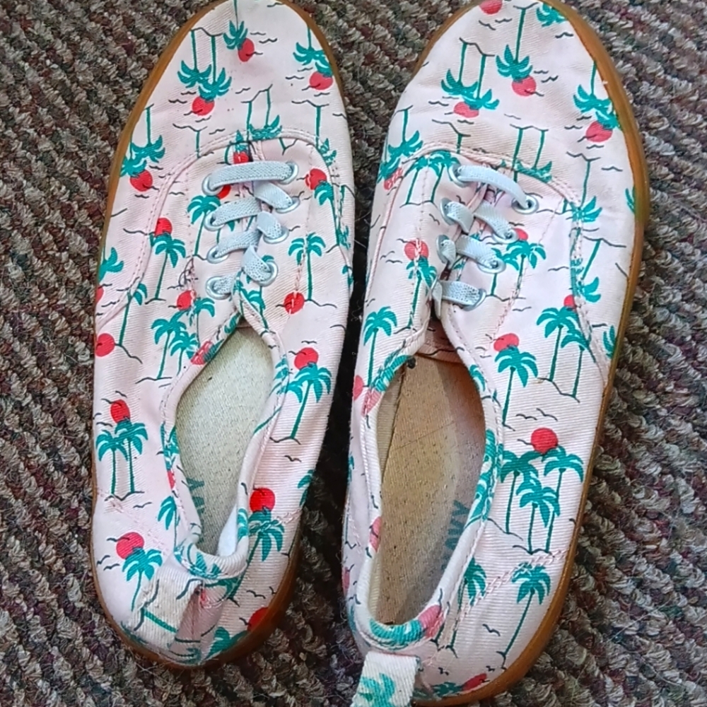 Palm tree canvas shoes